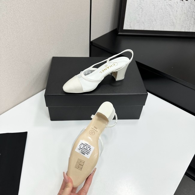 Chanel Slingbacks Mesh & Grosgrain Heel Height 65mm G31318-1