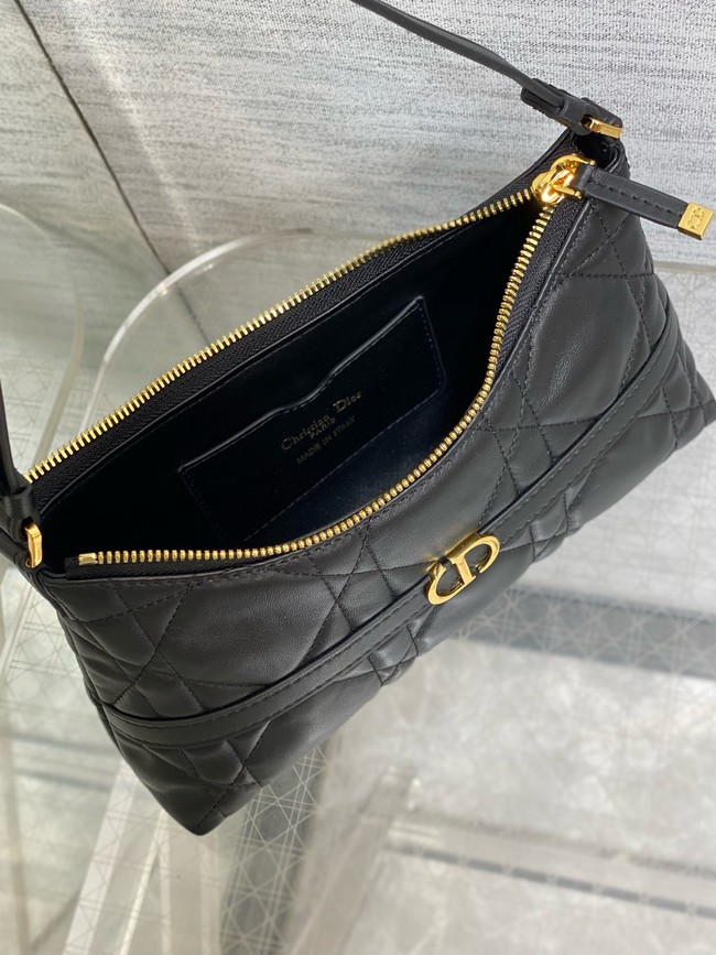 Small DiorTravel Nomad Pouch Cannage Lambskin 5267 black