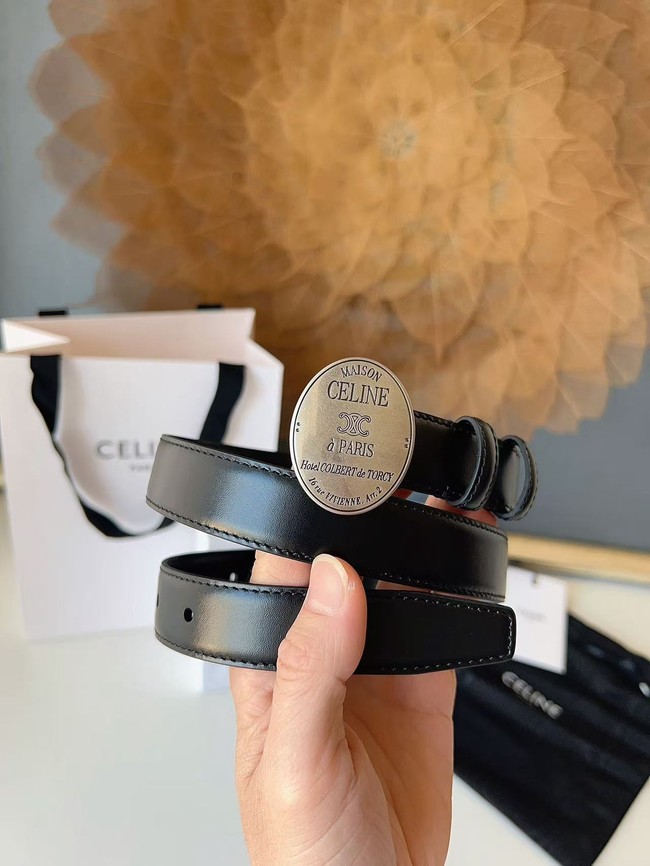 Celine Thin Plate Belt IN 25MM Taurillon Leather B10673-1 Celine Thin Plate Belt IN 25MM Taurillon Leather B10673-1