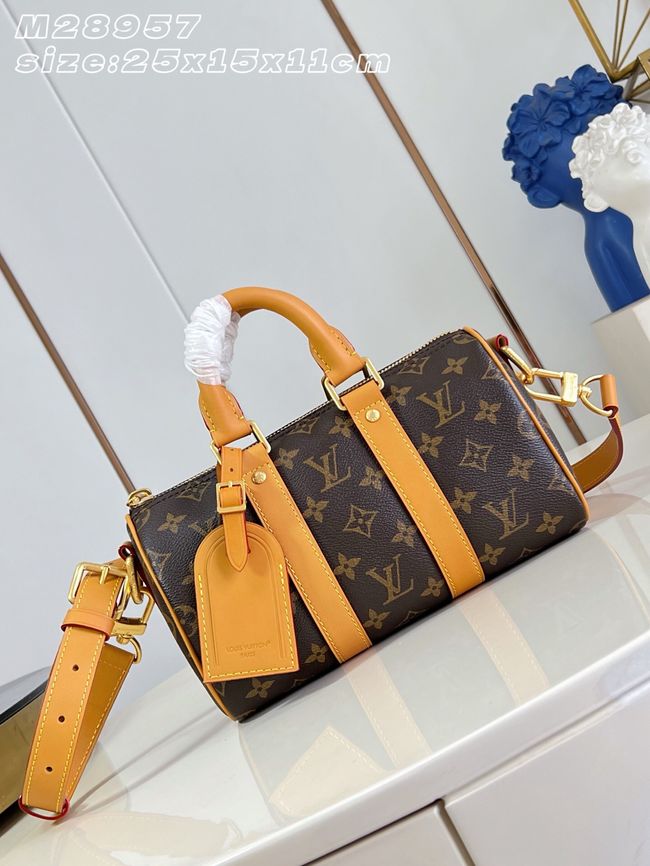 Louis Vuitton Keepall Bandouliere 25 M28957 brown