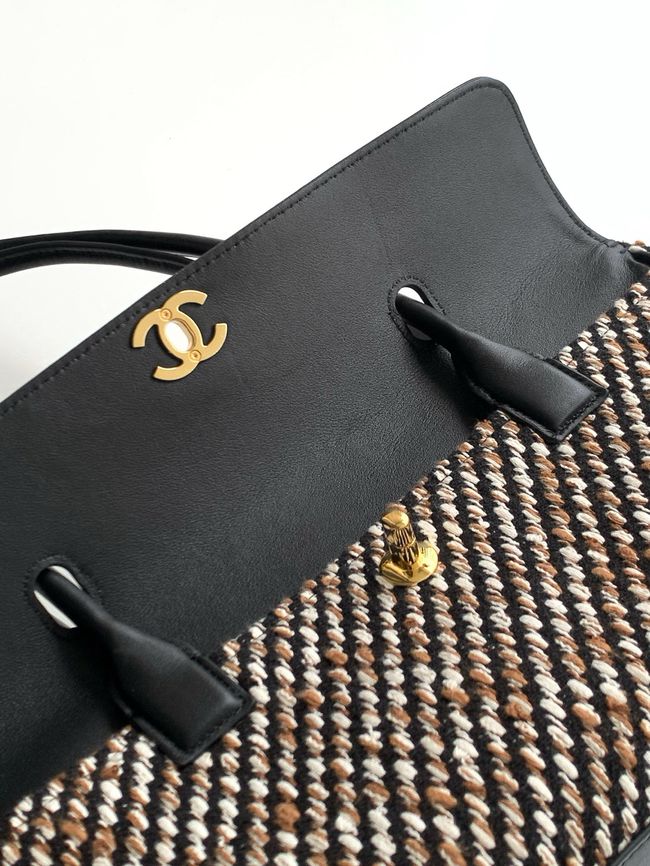 CHANEL Small Tote AS6288 black&Fabric