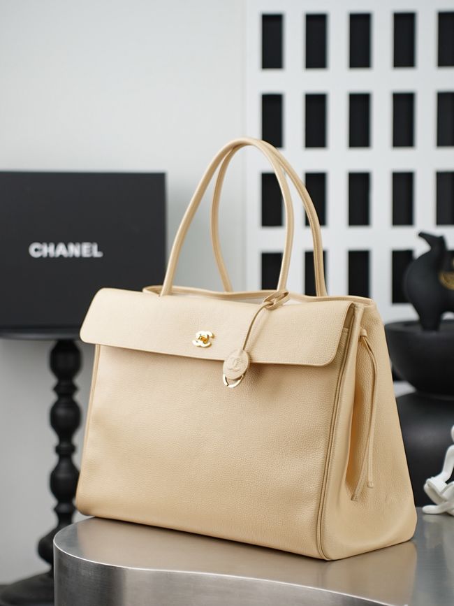 Chanel 26S Grained Calfskin Shopping Bag AS6289 Dark Beige
