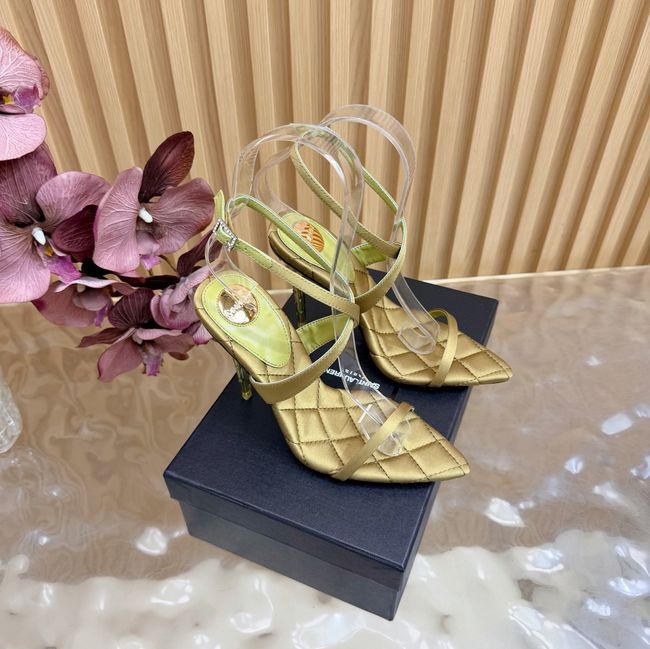 Saint Laurent in satin crepe and rhinestones Heel 10CM 69014-7 Saint Laurent in satin crepe and rhinestones Heel 10CM 69014-7