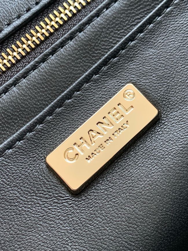 Chanel Small Flap Bag Embroidery AS4561 black Chanel Small Flap Bag Embroidery AS4561 black