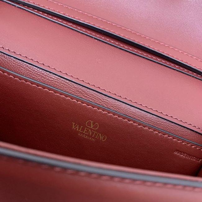 VALENTINO LOCO VLOGO SIGNATURE Small Leather bag WB0K53 burgundy