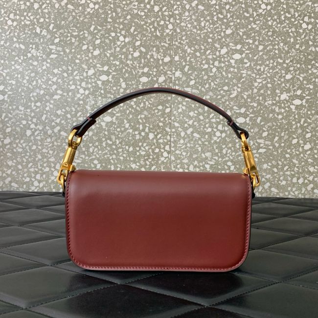 VALENTINO LOCO VLOGO SIGNATURE Small Leather bag WB0K53 burgundy