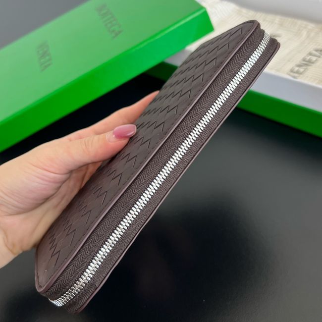 Bottega Veneta Woven Mycelium Zip-Around Wallet 02008 Fondant Bottega Veneta Woven Mycelium Zip-Around Wallet 02008 Fondant