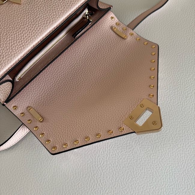 VALENTINO ROCKSTUD Small grained calfskin Shoulder Bag B0T76 pink VALENTINO ROCKSTUD Small grained calfskin Shoulder Bag B0T76 pink