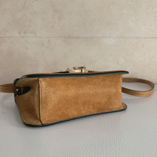 VALENTINO ROCKSTUD Small suede Shoulder Bag B0T76 brown VALENTINO ROCKSTUD Small suede Shoulder Bag B0T76 brown