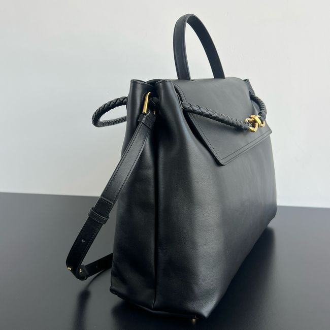 Bottega Veneta Andiamo Pepites Leather Large Bag 12272 black Bottega Veneta Andiamo Pepites Leather Large Bag 12272 black