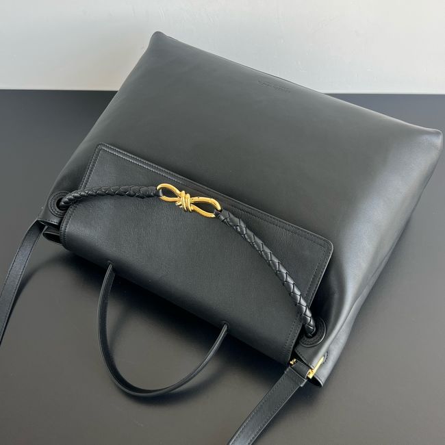 Bottega Veneta Andiamo Pepites Leather Large Bag 12272 black Bottega Veneta Andiamo Pepites Leather Large Bag 12272 black