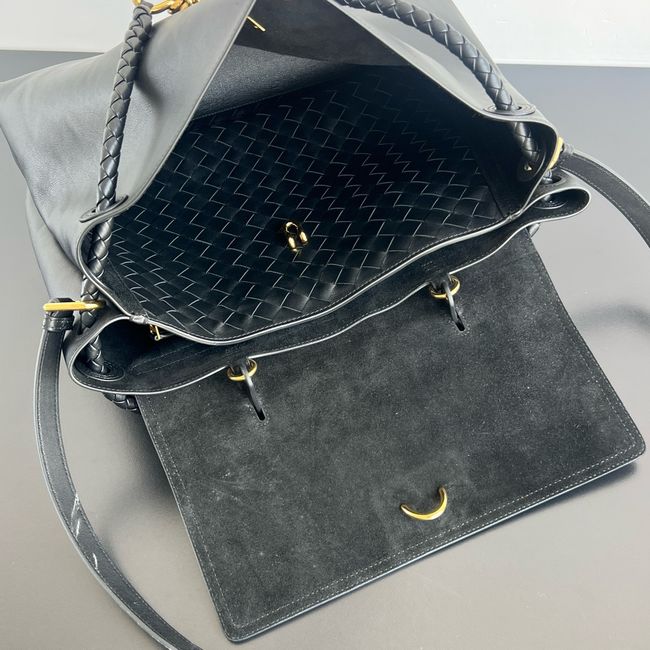 Bottega Veneta Andiamo Pepites Leather Large Bag 12272 black Bottega Veneta Andiamo Pepites Leather Large Bag 12272 black