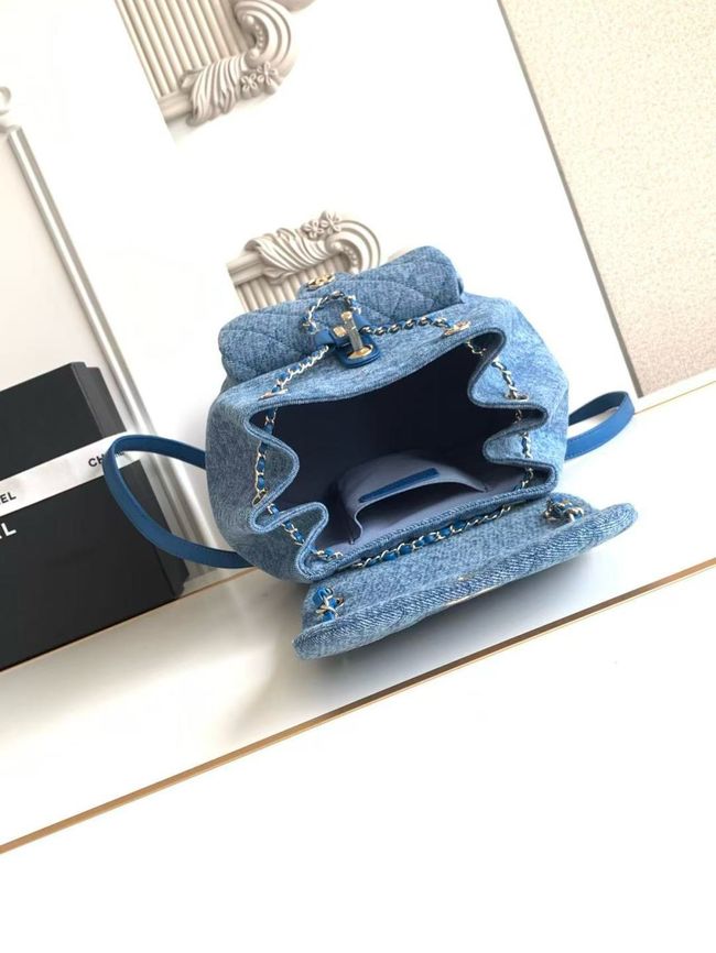 CHANEL Backpack AS3618 Denim Blue CHANEL Backpack AS3618 Denim Blue