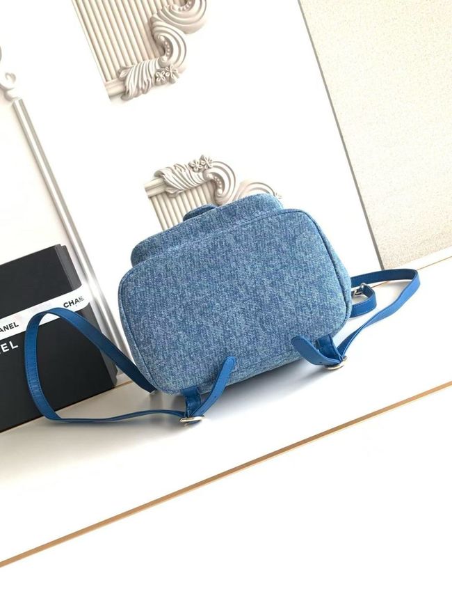 CHANEL Backpack AS3618 Denim Blue CHANEL Backpack AS3618 Denim Blue