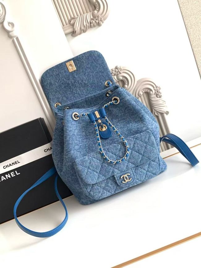 CHANEL Backpack AS3618 Denim Blue CHANEL Backpack AS3618 Denim Blue
