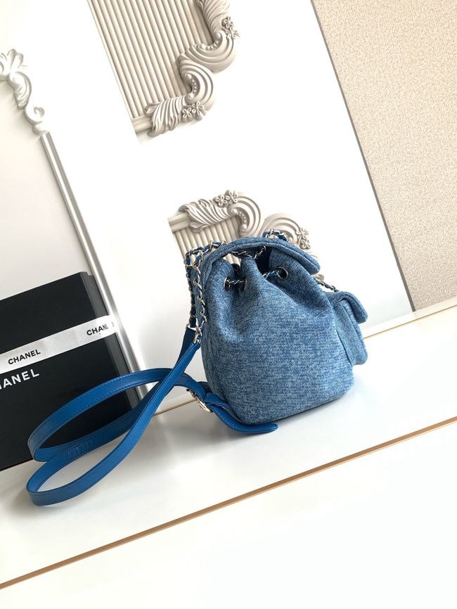 CHANEL Small Backpack AS2908 Denim Blue CHANEL Small Backpack AS2908 Denim Blue