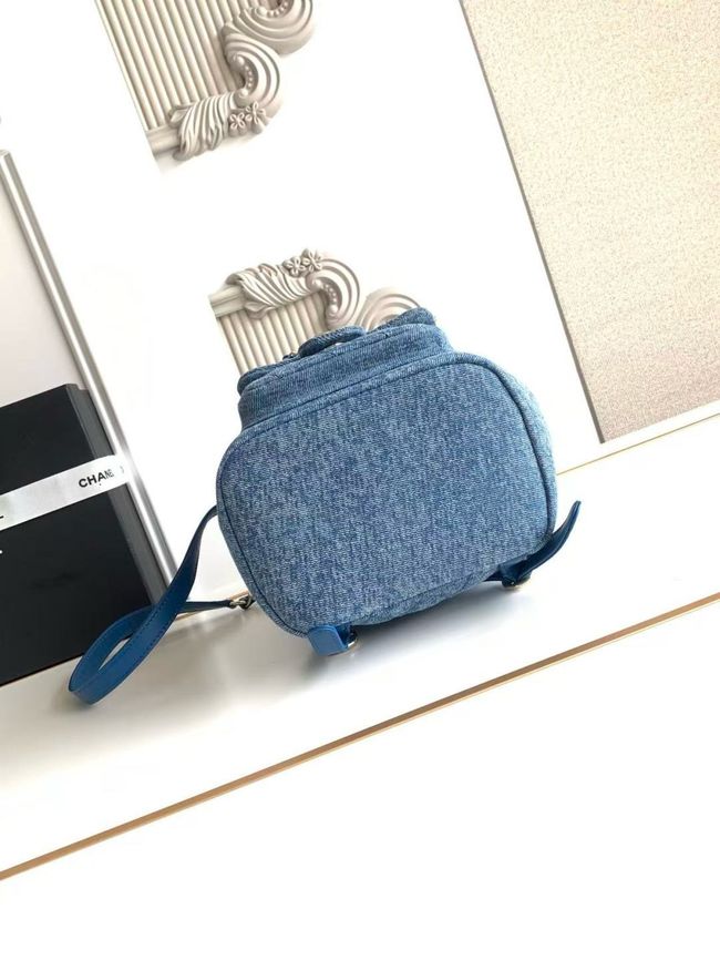 CHANEL Small Backpack AS2908 Denim Blue CHANEL Small Backpack AS2908 Denim Blue