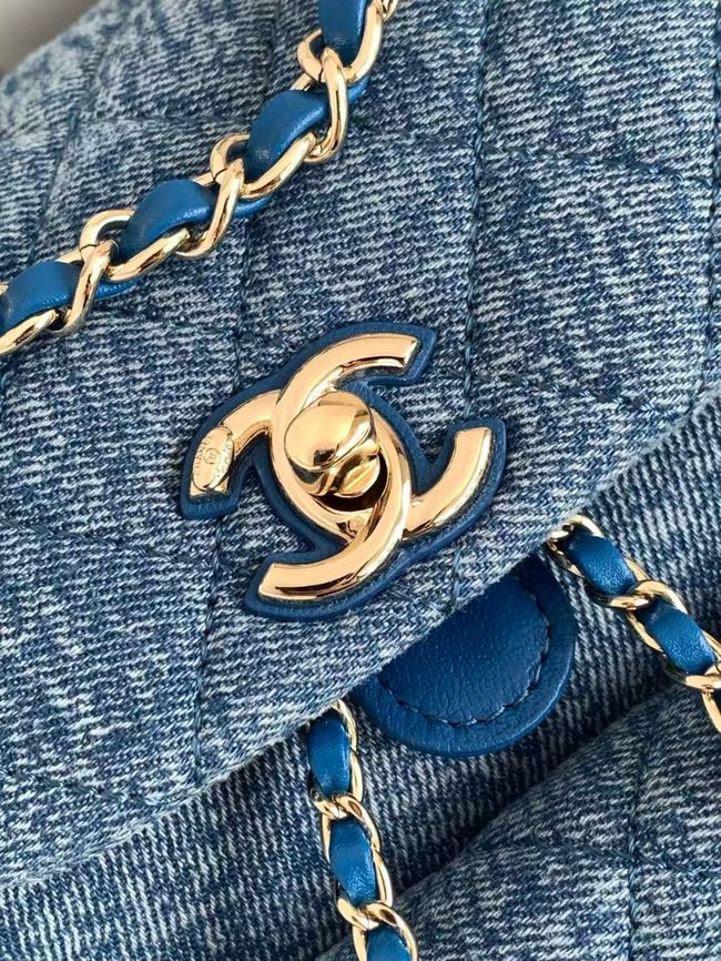CHANEL Small Backpack AS2908 Denim Blue CHANEL Small Backpack AS2908 Denim Blue