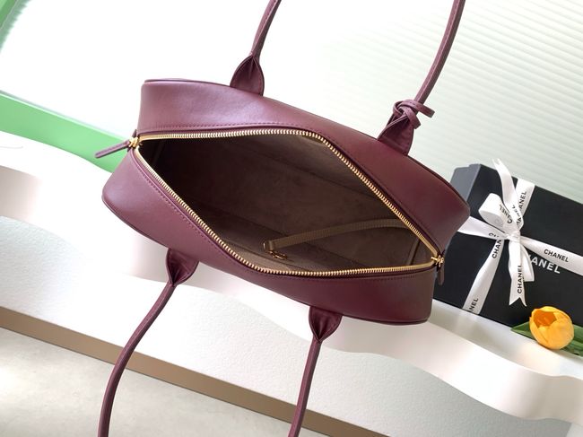 Chanel Large Bowling Bag AS6211 burgundy Chanel Large Bowling Bag AS6211 burgundy