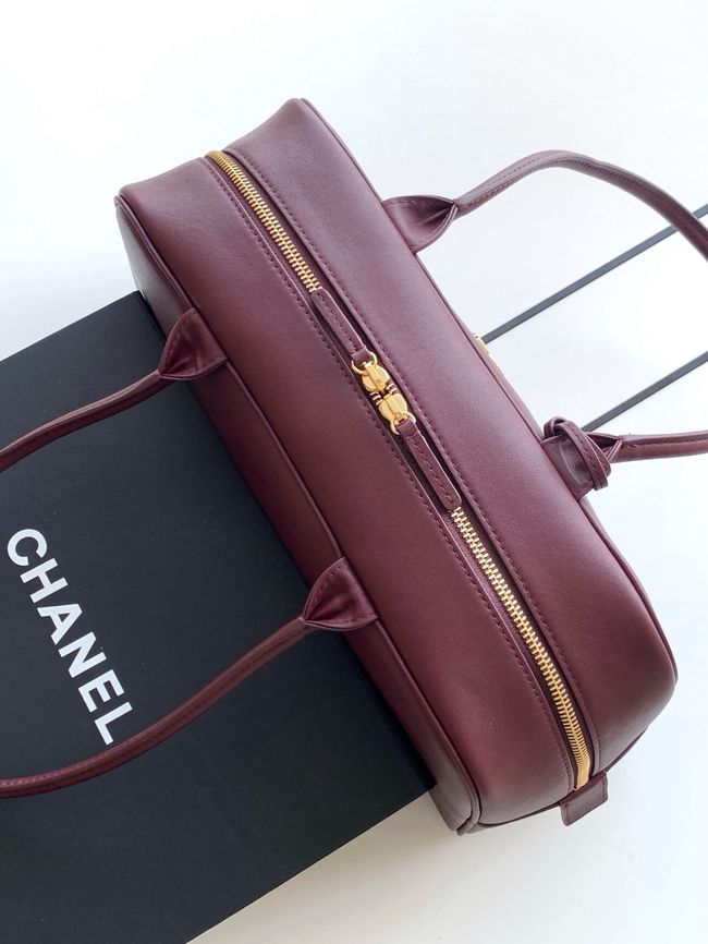 Chanel Large Bowling Bag AS6211 burgundy Chanel Large Bowling Bag AS6211 burgundy