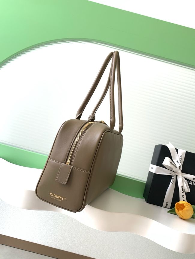 Chanel Large Bowling Bag AS6211 khaki Chanel Large Bowling Bag AS6211 khaki