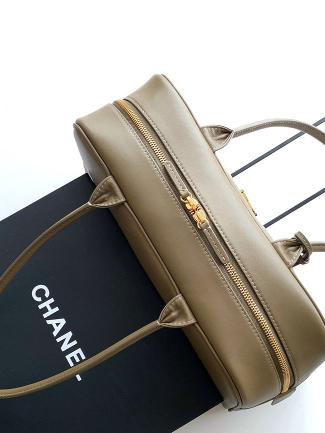 Chanel Large Bowling Bag AS6211 khaki Chanel Large Bowling Bag AS6211 khaki