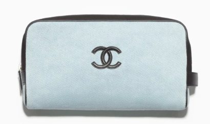 Chanel Large Zipped Pouch AP5267 Blue & Black