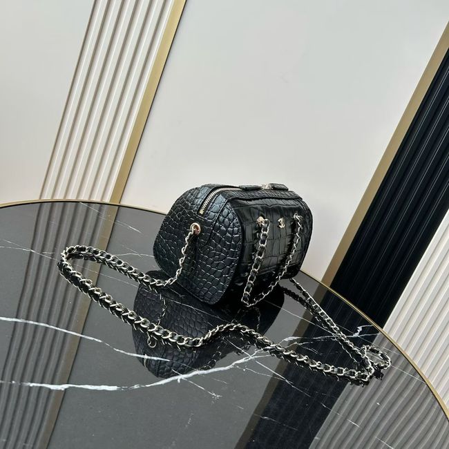 Chanel Clutch with chain Crocodile Embossed AS4474 Black Chanel Clutch with chain Crocodile Embossed AS4474 Black