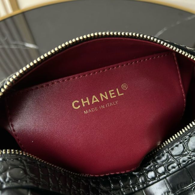 Chanel Clutch with chain Crocodile Embossed AS4474 Black Chanel Clutch with chain Crocodile Embossed AS4474 Black