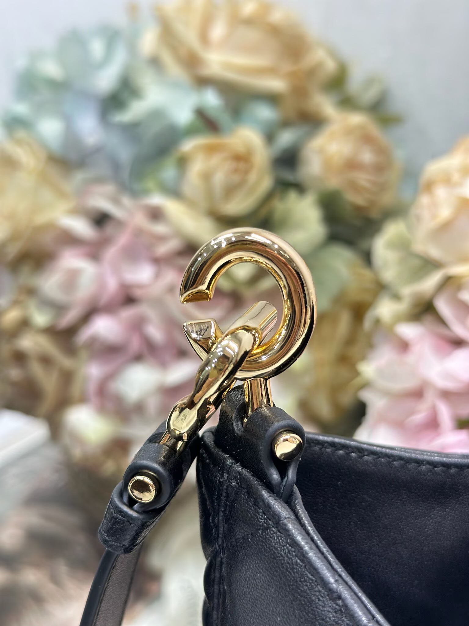DIOR Original Leather Tote Handbag 1538 Black DIOR Original Leather Tote Handbag 1538 Black
