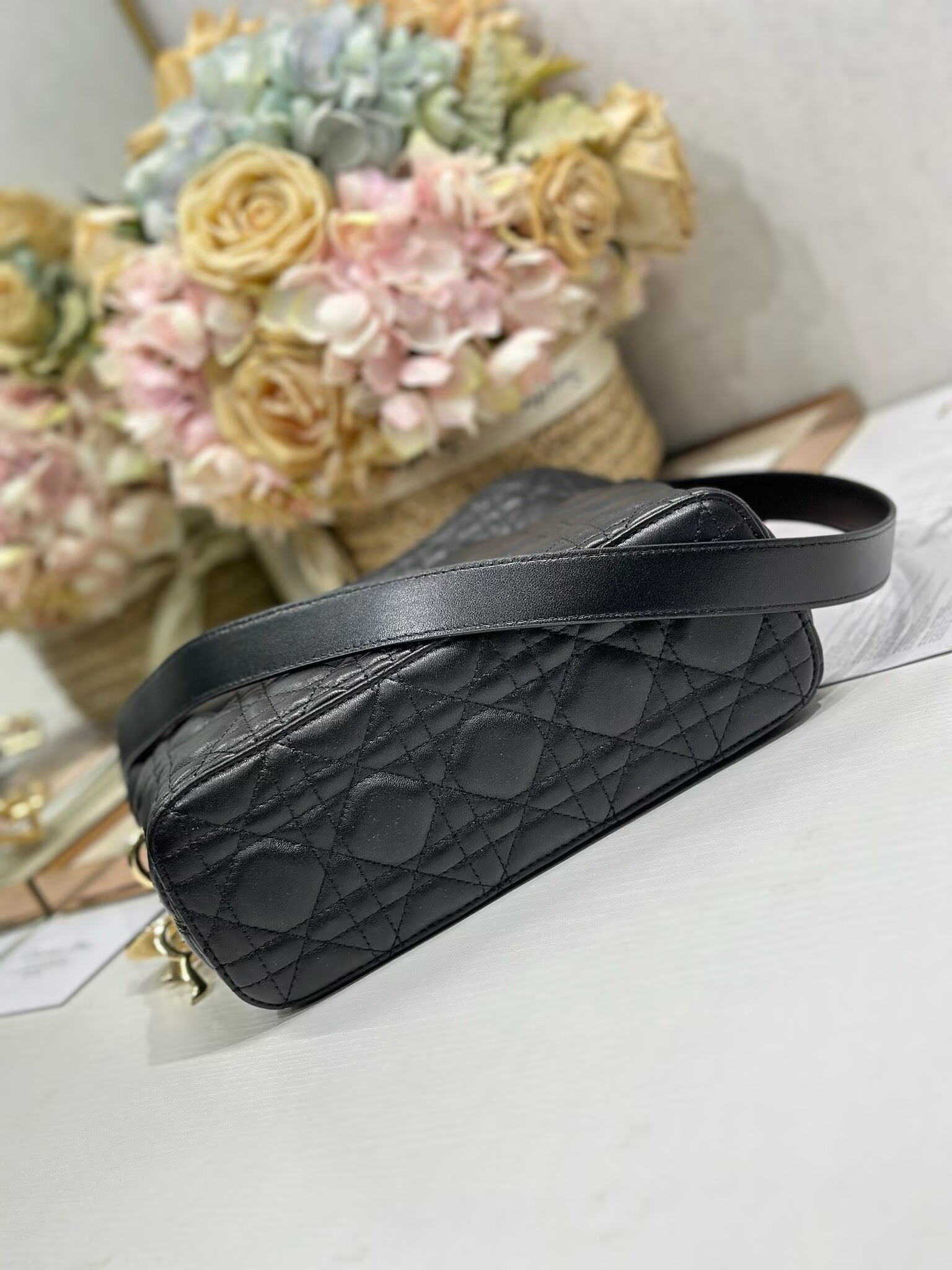 DIOR Original Leather Tote Handbag 1538 Black DIOR Original Leather Tote Handbag 1538 Black