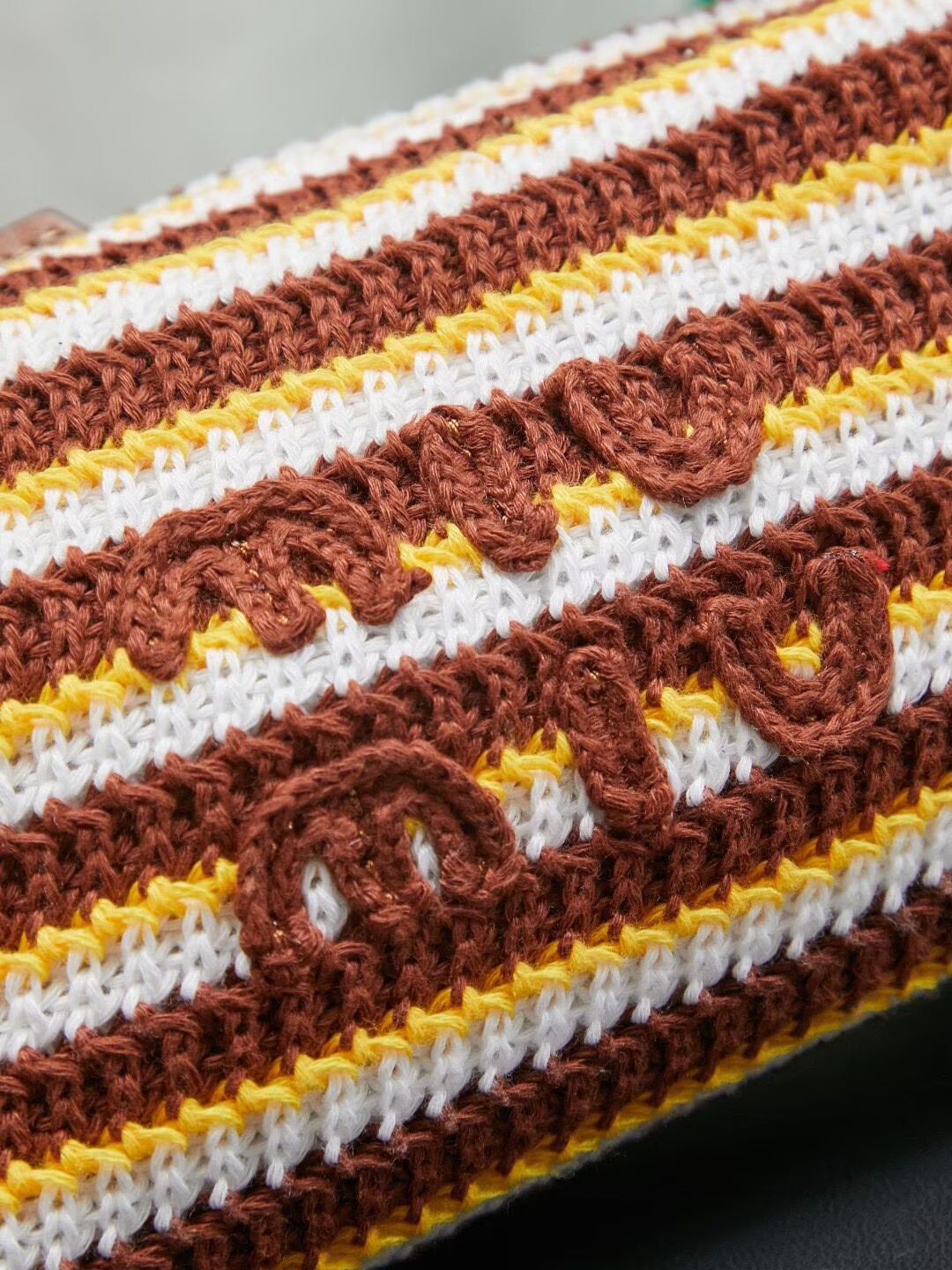 Miumiu Rainbow Weaving Top handle bag 5NE841 Brown&Yellow&White Fabric Miumiu Rainbow Weaving Top handle bag 5NE841 Brown&Yellow&White Fabric