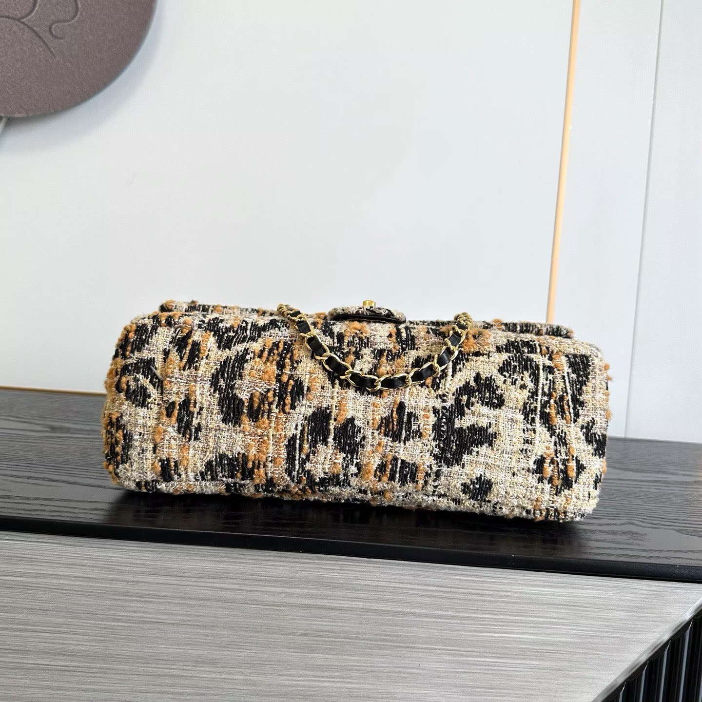 Chanel 26A CF Maxi Flap Tweed Bag AS5641 Leopard Print Chanel 26A CF Maxi Flap Tweed Bag AS5641 Leopard Print