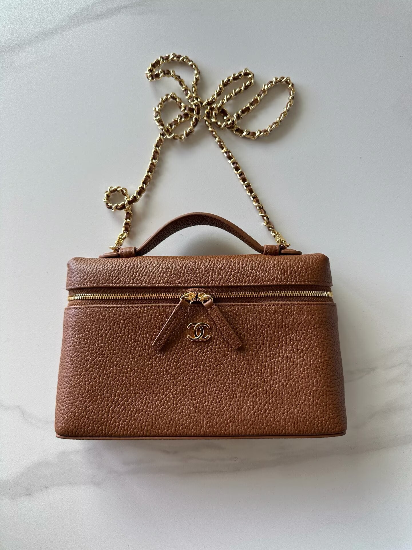 Chanel Large Vanity With Chain AP5347 Brown