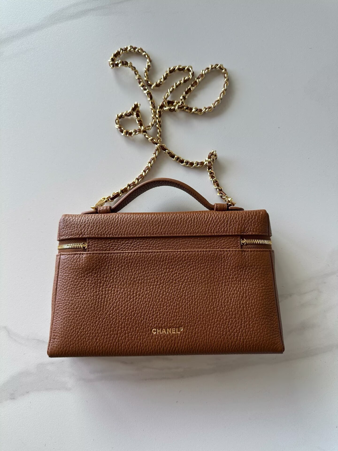 Chanel Large Vanity With Chain AP5347 Brown Chanel Large Vanity With Chain AP5347 Brown