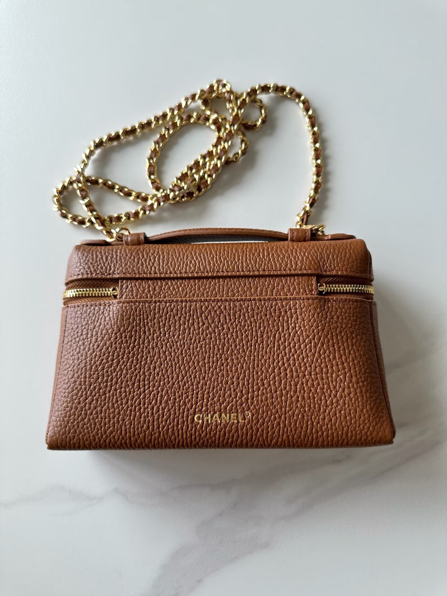 Chanel Vanity With Chain AP5346 Brown Chanel Vanity With Chain AP5346 Brown