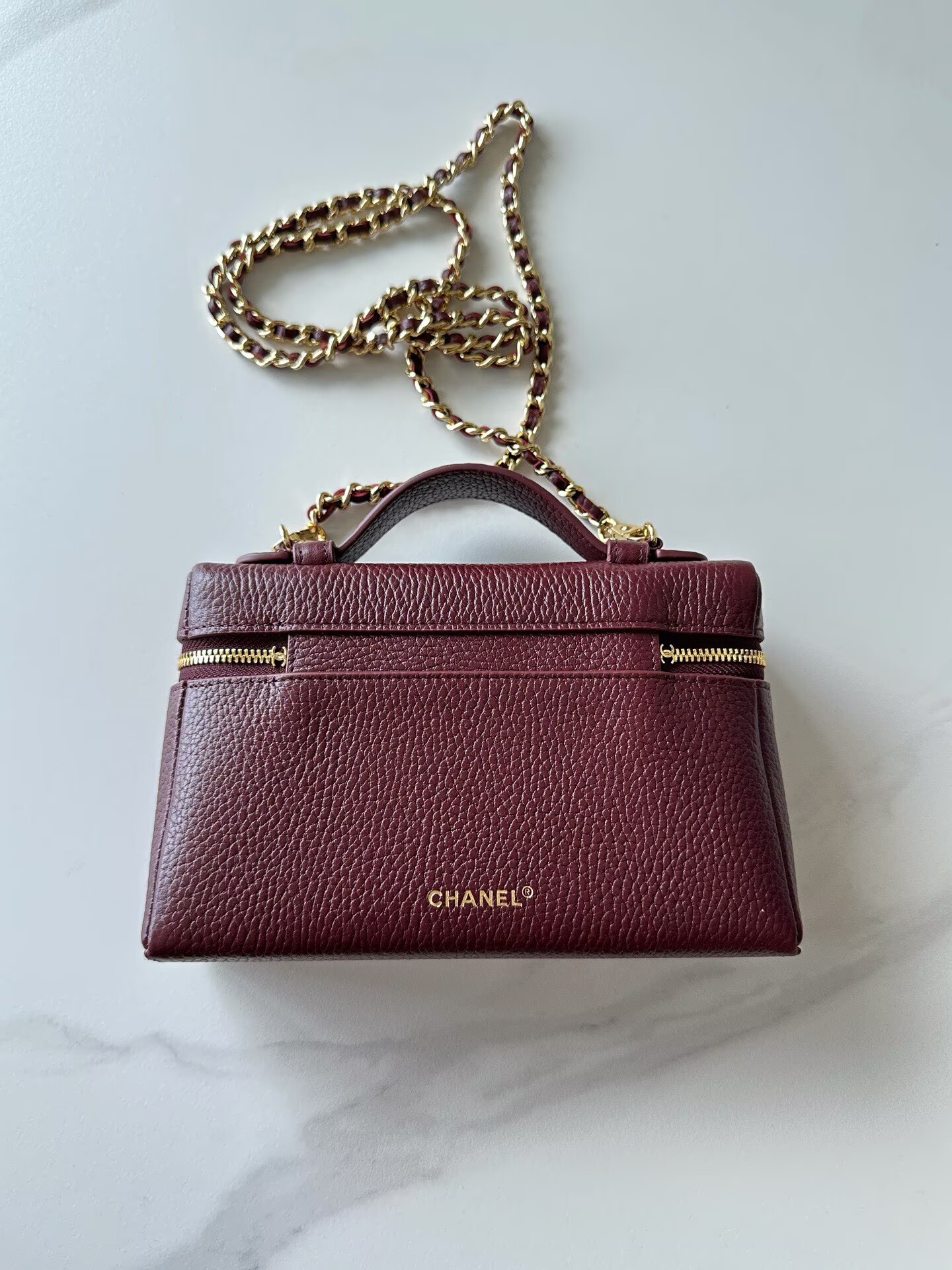 Chanel Vanity With Chain AP5346 Burgundy Chanel Vanity With Chain AP5346 Burgundy