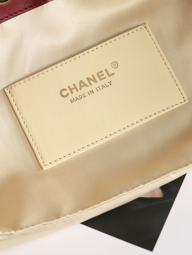 CHANEL 25 Mini Handbag AS5631 Light Beige & Black CHANEL 25 Mini Handbag AS5631 Light Beige & Black