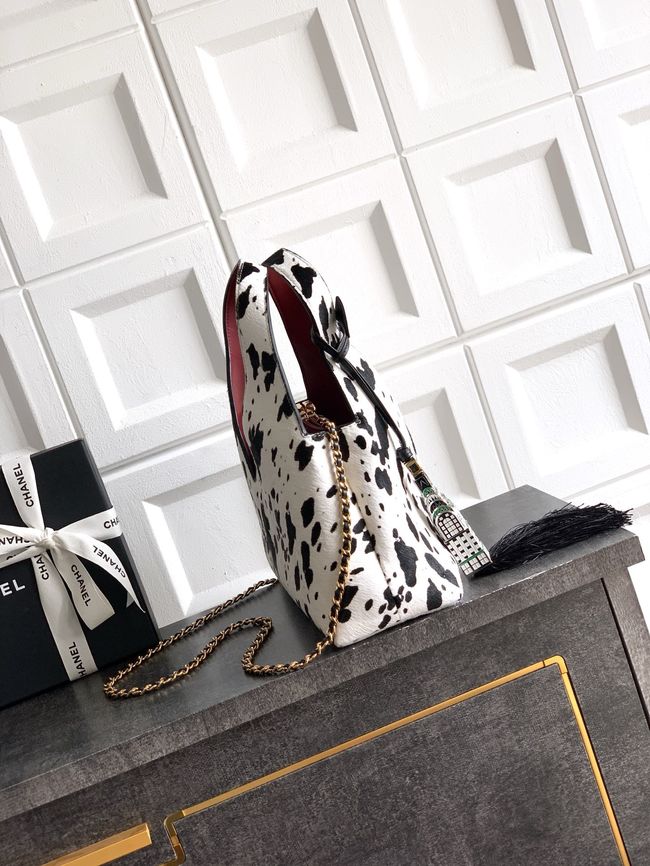 Chanel Small Shopping Bag AS6392 White & Black Chanel Small Shopping Bag AS6392 White & Black