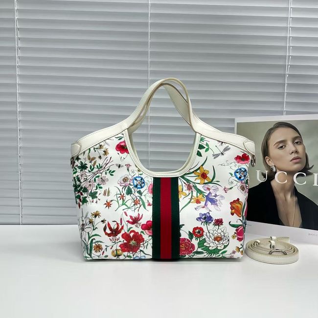 Gucci Giglio Flora large tote bag 853971 white and multicolor Gucci Giglio Flora large tote bag 853971 white and multicolor