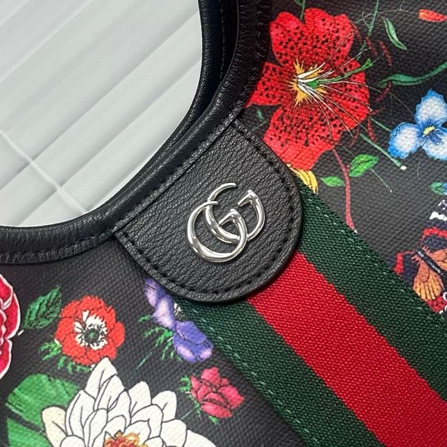 Gucci Giglio small tote bag 860845 black multicolor Gucci Giglio small tote bag 860845 black multicolor