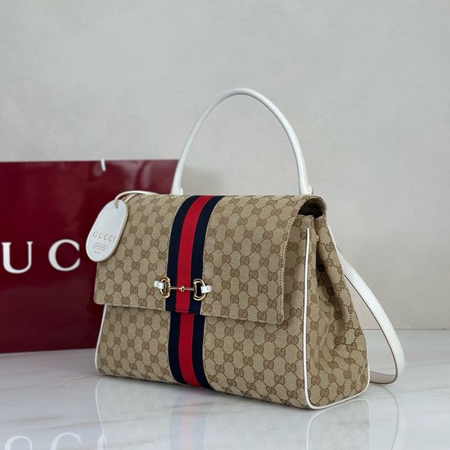 Gucci Paparazzo large top handle bag 875019 white&brown Gucci Paparazzo large top handle bag 875019 white&brown