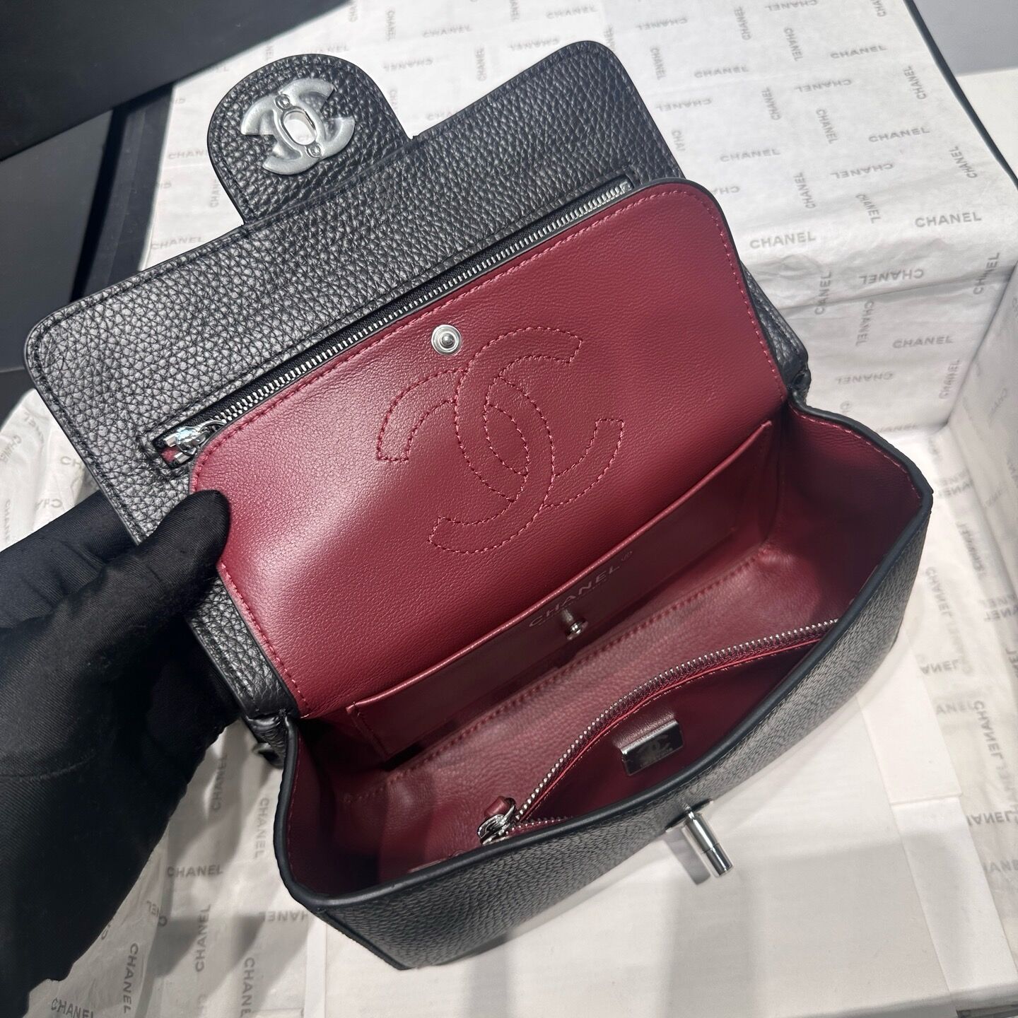 Chanel Mini Flap Bag AS6573 BLACK Chanel Mini Flap Bag AS6573 BLACK