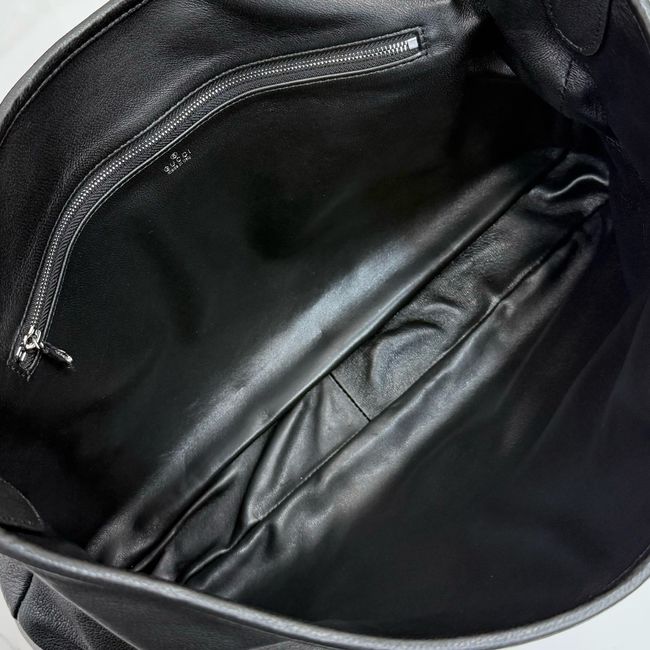 Gucci Jackie Flap large crossbody bag A005ZI black grainy leather Gucci Jackie Flap large crossbody bag A005ZI black grainy leather