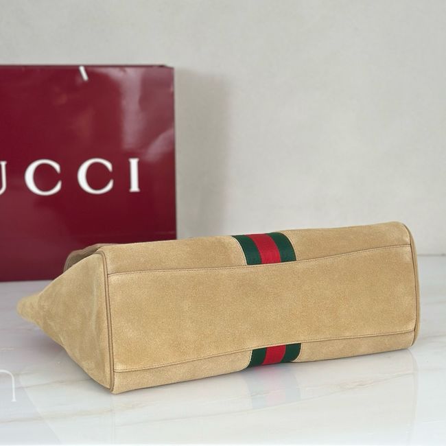Gucci Paparazzo large top handle bag 875019 Apricot suede Gucci Paparazzo large top handle bag 875019 Apricot suede
