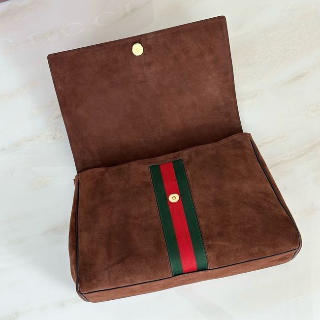 Gucci Paparazzo large top handle bag 875019 dark brown suede Gucci Paparazzo large top handle bag 875019 dark brown suede