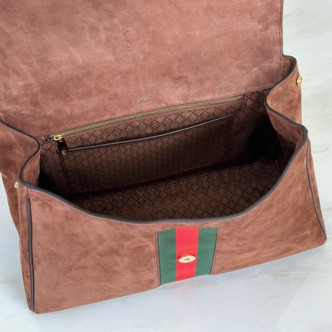 Gucci Paparazzo large top handle bag 875019 dark brown suede Gucci Paparazzo large top handle bag 875019 dark brown suede