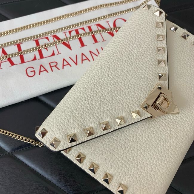 VALENTINO ROCKSTUD Small Calfskin Handbag VA088 white VALENTINO ROCKSTUD Small Calfskin Handbag VA088 white