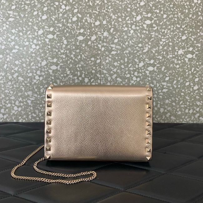 VALENTINO ROCKSTUD Small Calfskin Handbag VA088 Champagne VALENTINO ROCKSTUD Small Calfskin Handbag VA088 Champagne