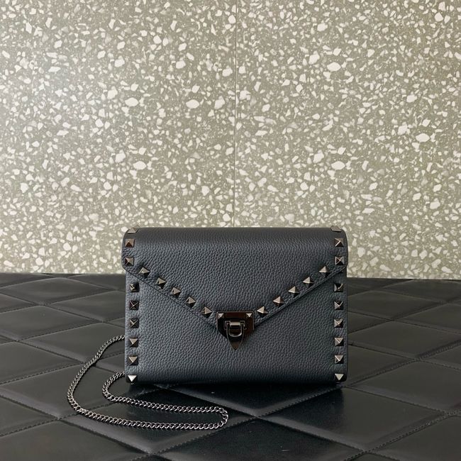 VALENTINO ROCKSTUD Small Calfskin Handbag VA088 black